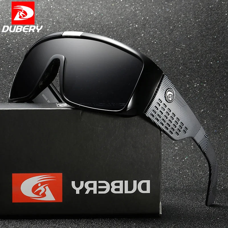 One Piece Sunglasses UV400 Safety Driving Mirror Oversized Cool Men's Motor Shades Sun Glasses D2030 DUBERY