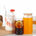 JM Manufacturer Clear Beer Glass Can Shaped USA Custom Top Seller Us Warehouse 12oz 16oz Carton Glass Bottles Single Europe 6-10