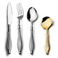 Hotel High End Restaurant Used Special Design Flatware 18/10 Unique Hollow Cutlery Set 304 Gift Set