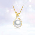Fine Fashion Non Fading Fresh Water Pearl Woman Pendant Sterling Silver 925 Chains Gold Plated Jewelry Necklaces