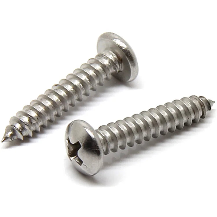 M1.0 M1.2 M1.4 Stainless Steel ISO7094 Pan Head Cross Recessed Steel Nail Self Tapping Screw