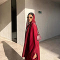 Solid Color Latest Fashion Abaya 2025 European and American New Open Tie Clothing Ladies Muslim Abaya MegaBDM