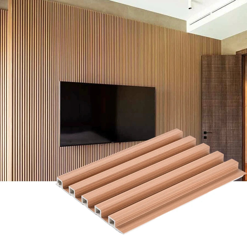 Eco-Friendly Fluted WPC PVC Wall Panel Decorative Interior Boards