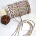 SINRONG 3D Eco-Friendly Clothing Purple Green Yellow Mixed Color Water Diamond Rope Lace Hoodie Strap Glass Rhinestones Included