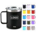 Hot Selling 12oz Leak Proof Stainless Steel Vacuum Insulated Camp Tumbler Cup Travel Coffee Mug with Handle