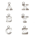 Fine Jewelry Gold Filled Block Letter Charms 925 Sterling Silver English Pendants