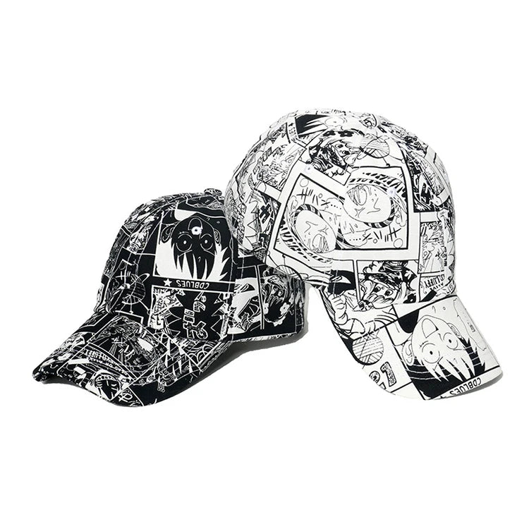 Casual Sunshade Sunscreen Cartoon Baseball Cap Men Women Cotton Sports Dad Hat Ball Caps