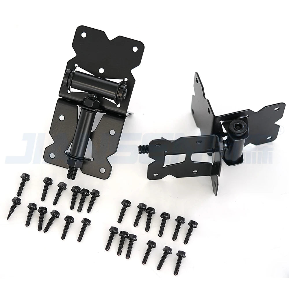 Heavy Duty PVC Vinyl Wood Fence Gate Closer Hinges Stainless Steel Self-Closing Gate Hinge Swing Adjuster PVC Fence Gate Hinge