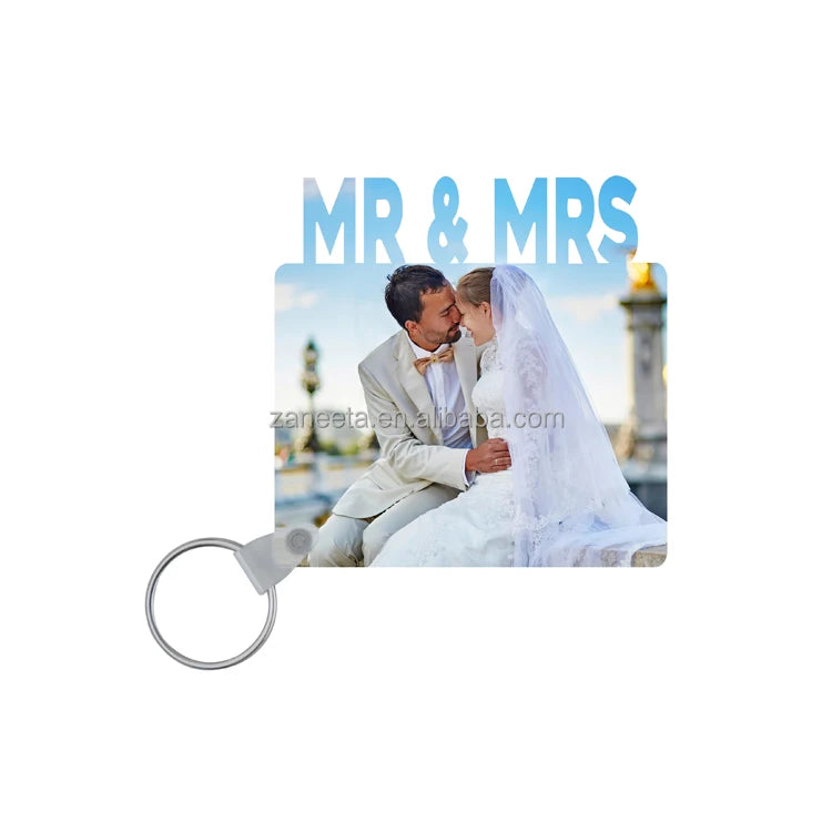 Wholesale Couple Double Sided Mini Photo Album Film Sublimation Blank Keychain to Sublimate