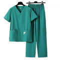 Stretch Scrub Uniform Nursing Sets Short Sleeve Jogger Nurse Medical Scrubs Set Women Medical Uniforms Custom Logo V-Neck