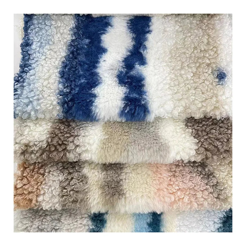 New Design 100% Polyester Knitted Weft Printed Dot Pattern Boucle Upholstery Fabric Eco-Friendly Water Resistant Medium Home Car