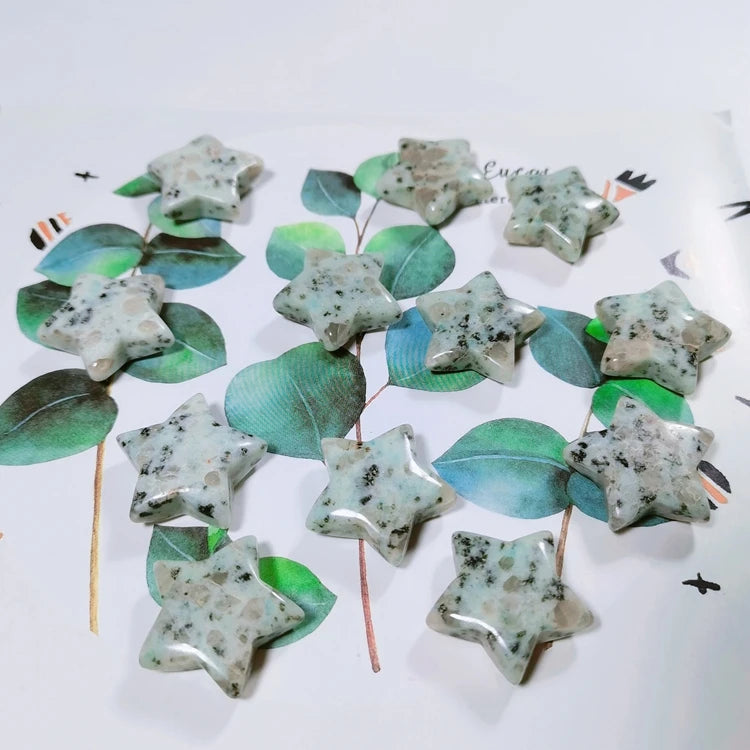 Huiying Kiwi Stone Star Stones Crystal Pendants Ornaments Jade Carvings Crafts