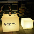 Outdoor Party Event Decorating Supplies Led bar Cube Chairs Illuminated Cube Stool Plastic Led Cube Seating