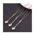Wholesale Vintage Royal Palace Mini Spoon Necklace for Women Alloy Link Chain Jewelry and Accessories