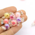 500g AB Colors Acrylic Candy Beads Multicolor Sweet Cute DIY Findings for Jewelry Making About 22mm X12mm with 2mm Hole