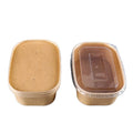 Kraft Paper Meal Box Oval Rectangle Thickened Microwavable Disposable square Meal Box Takeaway Box Paper Bowl