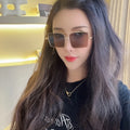 ADE WU STY9186A Fashion  Double Bridge Pilot Shades Square Large Frame Sunglasses Trendy Classic Metal Sun Glasses Wholesale UV