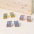 Trendy Earrings 925 Sterling Silver Enamel Fashion Earrings Studs Women Earring Gold Plated Jewelry Custom