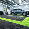 400*400*18mm Anti-Slip PP Interlocking Garage Floor Tiles Removable Plastic Vinyl Flooring for Car Wash