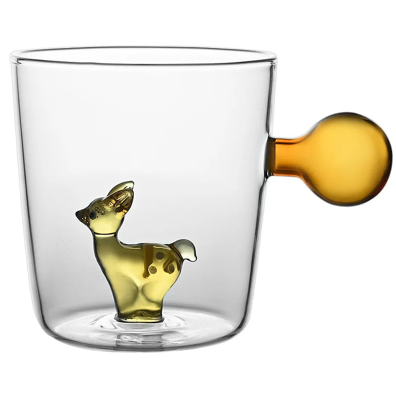 Wholesale Transparent Handmade Various Shape Tea Drinking Juice Glass Cup with Ball Handle