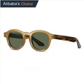 S31107 Custom Design Top Quality Polarized Sunglasses 2024 Retro Style Round Acetate Sunglasses Men