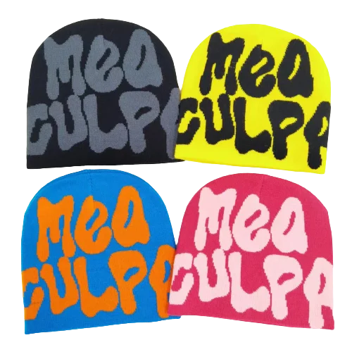 Wholesale Unisex Personalised All Over Print Winter Hat Cap Acrylic Jacquard Knitted Cuffed Custom Designer Beanie