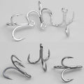 High Carbon Steel Anti-Rust Treble Lure Hooks Barbed Points Trolling Fly Freshwater Ocean Beach Use Bass Catfish Trout Octopus