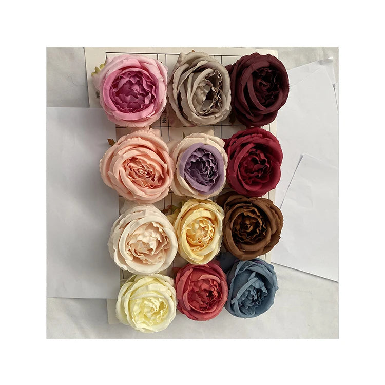 Wedding Decoration Centerpiece Flower Artificial Lily-Round Rose Head Cadburys Roses