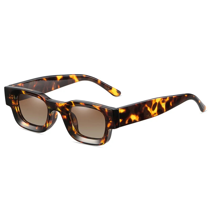 Newest Shades Polarized Sun Glasses Manufacturer Hip Hop Eyewerar Women Men Retro Rectangle Black Thick Frame Sun Glasses Men's