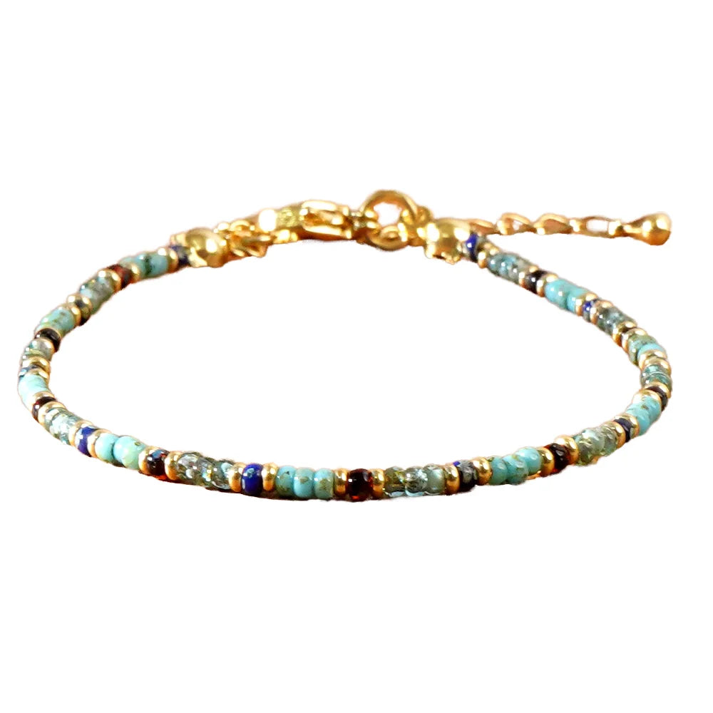 Go2Boho Unisex Miyuki Seed Beads Bracelet Colorful Bohemian Style Religious Charm Bracelet for Women and Men for Wedding