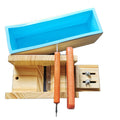 Hot Selling   Easy Release Soap Cutting Tools Set Reusable Manual Silicone Loaf Soap  & Wooden Soap Cutter and Mold Set