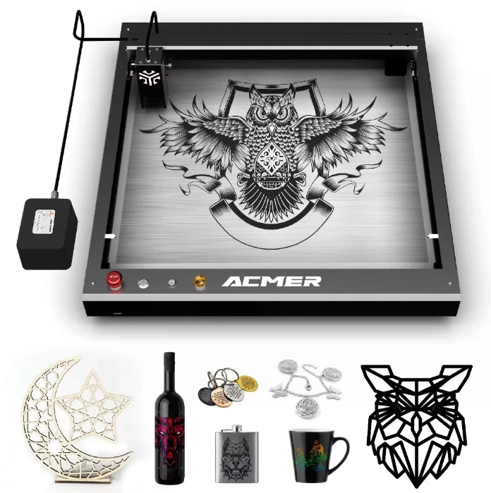 ACEMR P2 10w Laser Engraving and Cutting Machine Precision High Speed Laser Engraver 0.06*0.08mm Ultra-fine Spot Size
