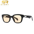 STORY CC86555 2025 Retro Brand Designer Cross-border Cat Eye Sun Glasses Women Men Wholesale Metal Custom Sunglasses UV400