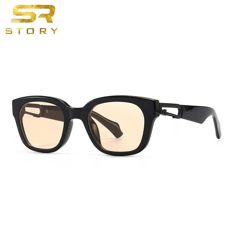 STORY CC86555 2025 Retro Brand Designer Cross-border Cat Eye Sun Glasses Women Men Wholesale Metal Custom Sunglasses UV400