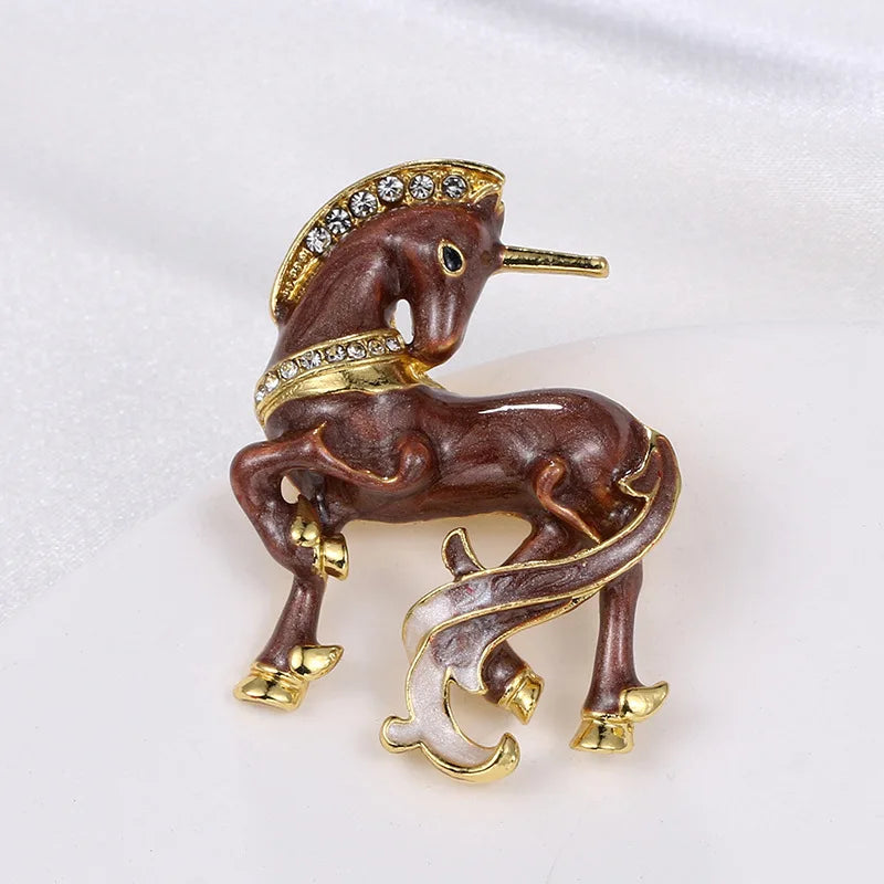 Korean Luxury Flamingo Dragonfly Bee and Elephant Brooch Set - Alloy Plated Animal Pins for Clothing Accessories Women's Fas