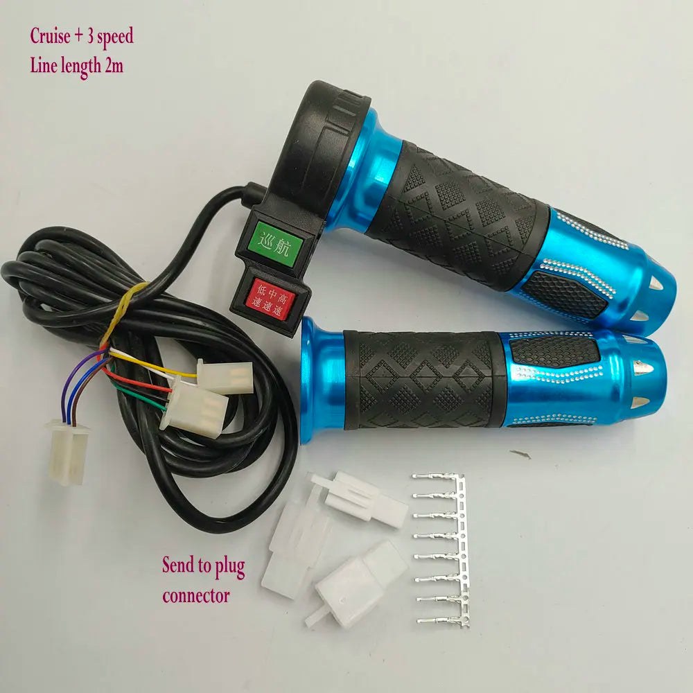 Twist Throttle With Forward Reverse Switch+3 Speed/Cruise Switch Rolling Handlebar Electric Bike Scooter MTB Tricycle Parts
