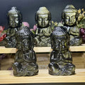 Kindfull 80mm Crystal Buddha Healing Stone Carving Gold Obsidian Buddha for Decoration