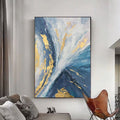 Fine Art Handmade Modern Abstract Oil Painting on Canvas with Frame for Living Room
