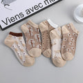 Spring Summer Cotton Socks Flowers Animal Women Socks Breathable Low Cut Ankle Socks