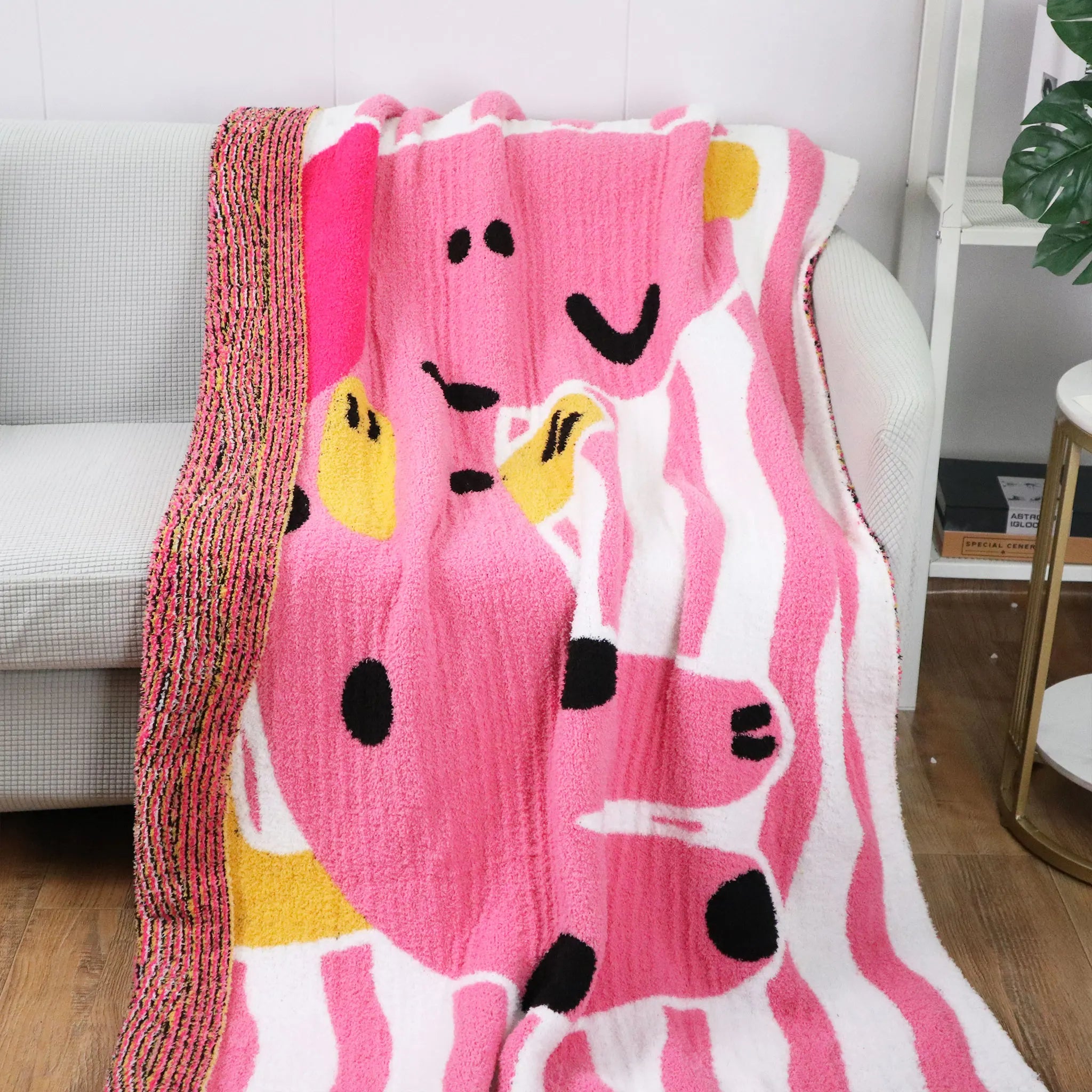 Custom Throw Cartoon Printing Blanket Design Plush Personalized Weighted Blanket With Photo for Winter Gift