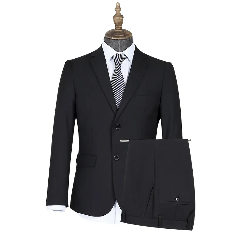Men's Professional Suit Men's Women's Business Suit Imitation Fur Four Seasons Commuter Suit Men's Formal Wear