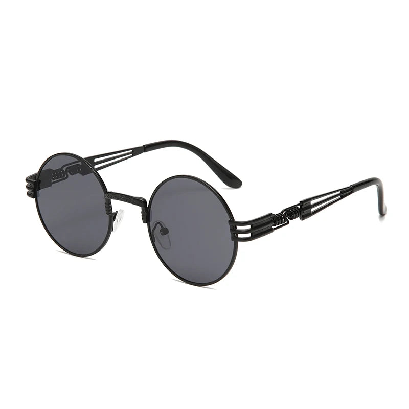 Glazzy Round Steam Punk Style Women Men Retro Shades Sun Glasses Vintage Sunglasses
