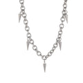 Punk Style Men Stainless Steel Link Chain Spike Choker Necklace