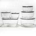 Eco Friendly Keep Food Fresh Meal Prep Lunch Box Glass Kitchen Food Storage Containers Set with Airtight Lid
