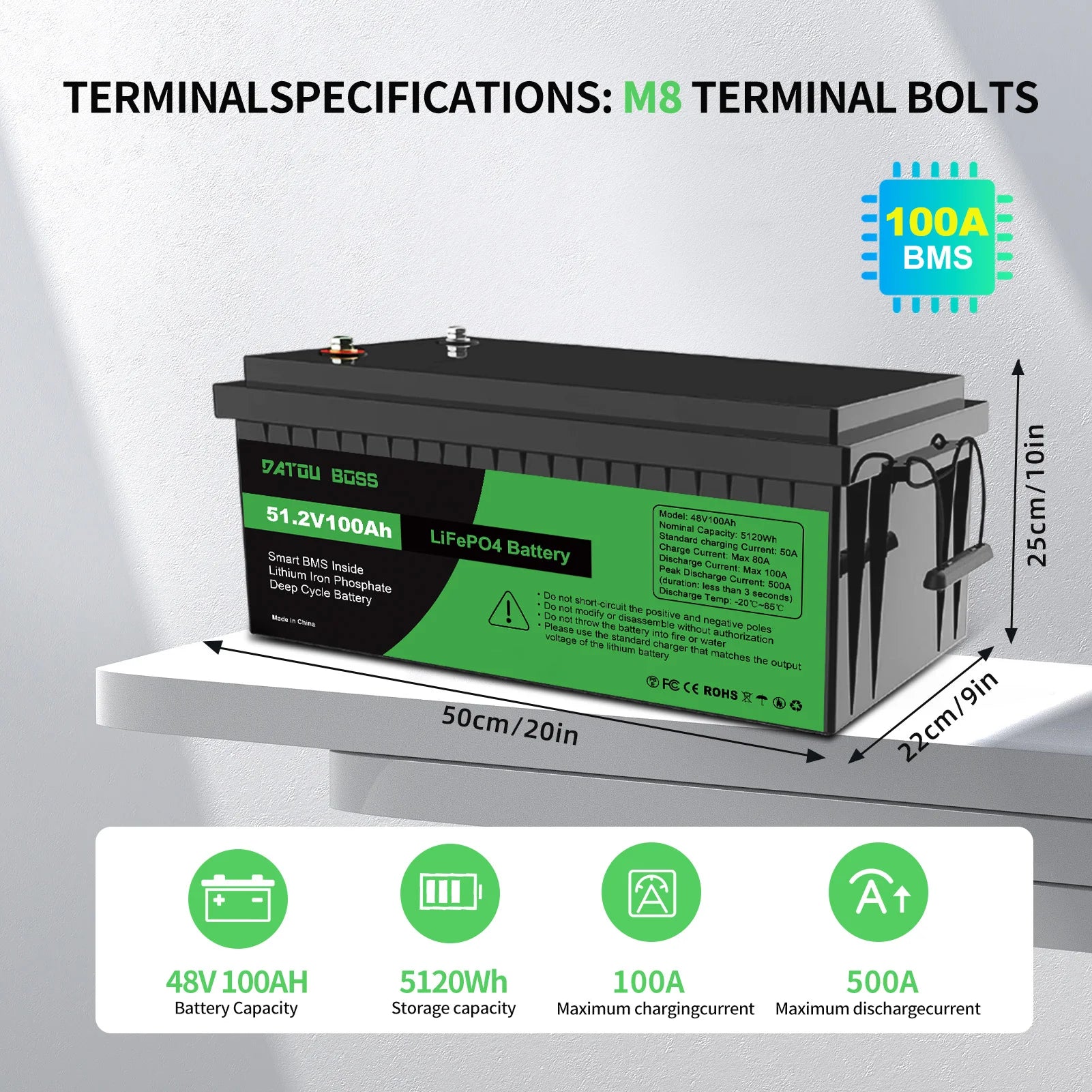 EU LOCAL STOCK 48V 51.2V 100Ah LiFePO4 Solar Battery Wall Lithium Power for Home with BMS Protection Lithium Ion Batteries Pack
