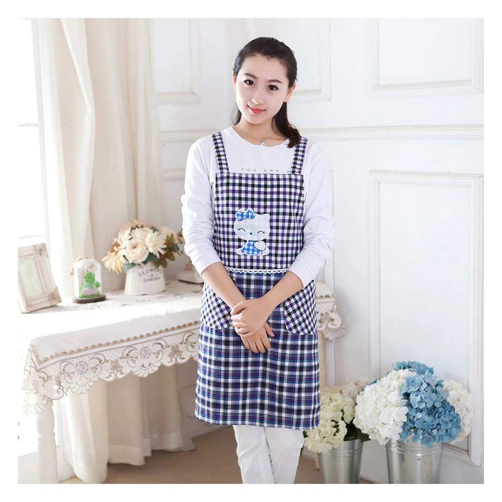 Reusable Durable Eco-Friendly Washable Antifouling Breathable Cotton Canvas Customizable Digital Print Adult Kitchen Apron