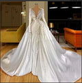 AL1613 Luxury White Wedding Dress for Women Elegant Bridal Gown for Bride Prom Graduation Plus Size Vestidos New Wedding Dress
