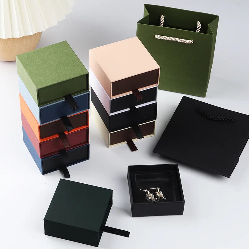 Eco Friendly Custom Small Rigid Gift Box Packaging for Necklace Jewelry