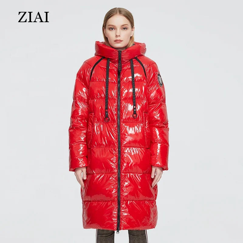Ladies Fashion Clothes Padded Jacket Warm Long Winter Puffer Coat Woman