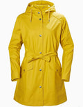 Hot Sale Custom PU Women's Long Waterproof Hooded Woven Formal Casual Fashion Rain Windbreaker Coat